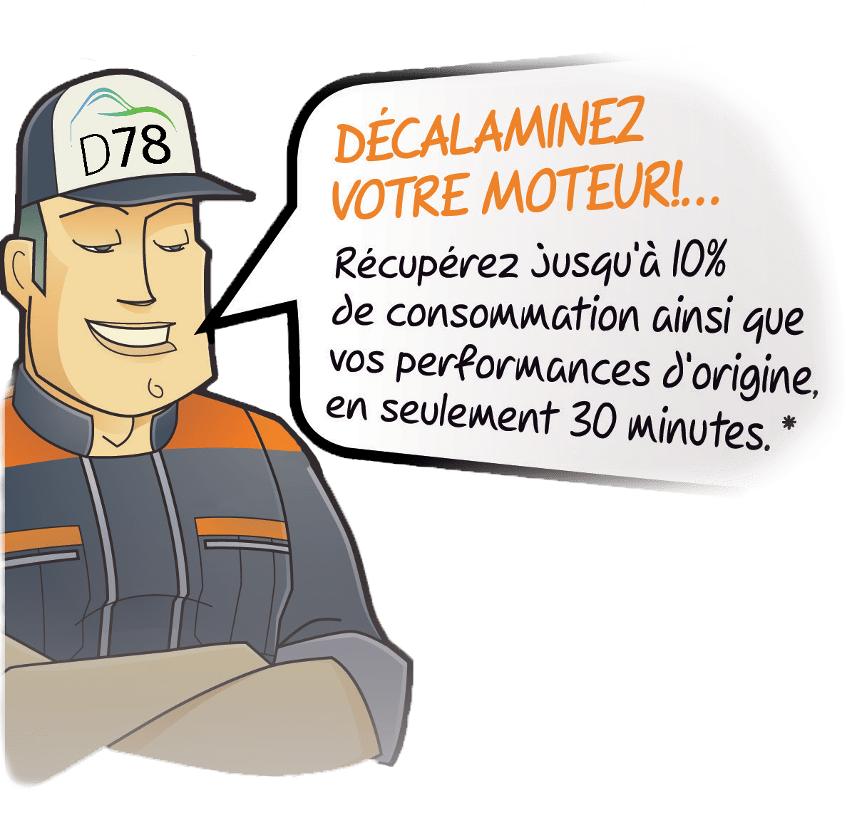 Personnage pour le décalaminage moteur